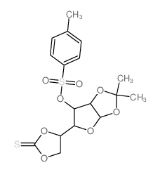 a-D-Glucofuranose,1,2-O-(1-methylethylidene)-, cyclic 5,6-carbonothioate3-(4-methylbenzenesulfonate) (9CI)结构式