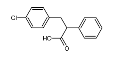 (±)-3-(4-chlorophenyl)-2-phenylpropanoic acid结构式