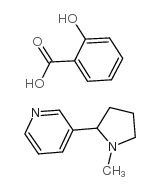 Benzoic acid,2-hydroxy-, compd. with 3-[(2S)-1-methyl-2-pyrrolidinyl]pyridine (1:1) Structure