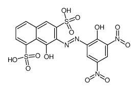 2,4-Dinitrophenol-(6-azo-2')-1'-naphthol-3',8'-disulfonsaeure结构式