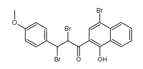 5'-Bromo-2'-hydroxy-4-methoxy-3',4'-benzochalkone α,β-dibromide Structure