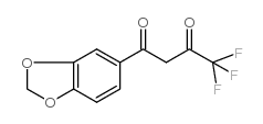 1-(1,3-苯并二氧代-5-基)-4,4,4-三氟-1,3-丁二酮结构式