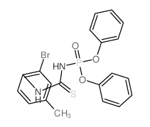 Phosphoramidic acid, [(2-bromo-p-tolyl)thiocarbamoyl]-,diphenyl ester (7CI,8CI)结构式