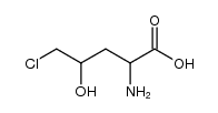 δ-Chlor-γ-hydroxy-norvalin结构式