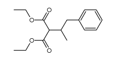 ethyl 2-ethoxycarbonyl-3-methyl-4-phenylbutanoate结构式