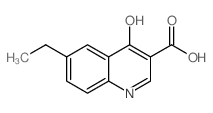 6-乙基-4-羟基喹啉-3-羧酸结构式
