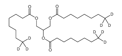 glyceryl tri(octanoate-8,8,8-d3) Structure