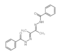 2,3-丁二酮双(苯甲酰基肼酮)结构式