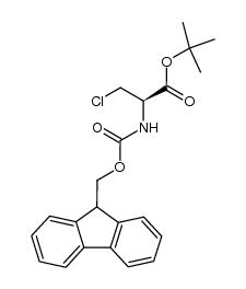 (2R)-2-(9H-Fluoren-9-ylmethoxycarbonylamino)-3-chloropropionic acid tert-butyl ester Structure