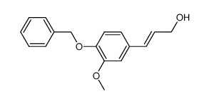 (2E)-3-(4-O-benzyloxy-3-methoxyphenyl)prop-2-en-1-ol结构式