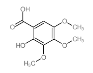 2-hydroxy-3,4,5-trimethoxy-benzoic acid结构式