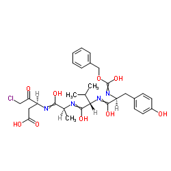 Z-Tyr-Val-Ala-Asp-chloromethylketone结构式