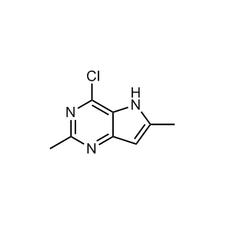 4-氯-2,6-二甲基-5H-吡咯并[3,2-D]嘧啶结构式