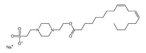 sodium,2-[4-[2-[(9Z,12Z)-octadeca-9,12-dienoyl]oxyethyl]piperazin-1-yl]ethanesulfonate Structure