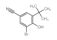 3-Bromo-4-hydroxy-5-tert-butyl-benzonitrile Structure