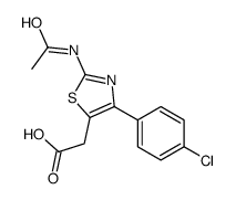 2-[2-acetamido-4-(4-chlorophenyl)-1,3-thiazol-5-yl]acetic acid结构式