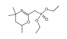 (4,4,6-trimethyl-5,6-dihydro-4H-[1,3]oxazin-2-ylmethyl)-phosphonic acid diethyl ester结构式
