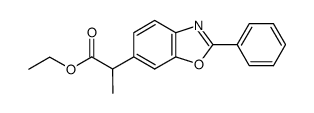 2-(2-phenyl-benzooxazol-6-yl)-propionic acid ethyl ester Structure