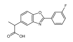 2-(3-Fluorophenyl)-α-methyl-5-benzoxazoleacetic acid结构式