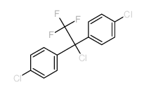 1-chloro-4-[1-chloro-1-(4-chlorophenyl)-2,2,2-trifluoro-ethyl]benzene结构式