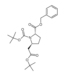 N-(Boc)-(2S,5S)-(5-(tert-butyl)carboxymethyl)proline benzyl ester Structure