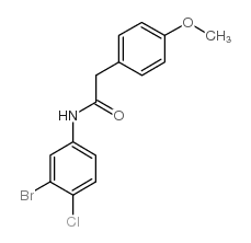 N-(3-bromo-4-chlorophenyl)-2-(4-methoxyphenyl)acetamide结构式