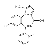 8-chloro-6-(2-fluorophenyl)-1-methyl-4H-imidazo[1,5-a][1,4]benzodiazepin-4-ol Structure