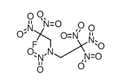 N-(2-fluoro-2,2-dinitroethyl)-N-(2,2,2-trinitroethyl)nitramide结构式