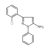 3-(2-Chlorophenyl)-1-phenyl-1H-pyrazol-5-ylamine结构式