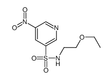 N-(2-ethoxyethyl)-5-nitropyridine-3-sulfonamide结构式