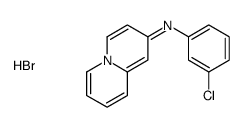 N-(3-chlorophenyl)quinolizin-5-ium-2-amine,bromide结构式