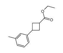 ethyl 3-(3-methylphenyl)cyclobutane-1-carboxylate结构式
