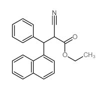 ethyl 2-cyano-3-naphthalen-1-yl-3-phenyl-propanoate结构式