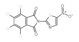 1H-Isoindole-1,3(2H)-dione, 4,5,6,7-tetrachloro-2-(5-nitro-2-thiazolyl)- Structure