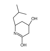 (4R,6S)-4-hydroxy-6-(2-methylpropyl)piperidin-2-one Structure