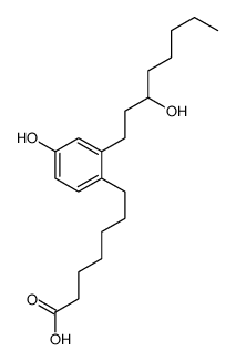 7-[4-hydroxy-2-(3-hydroxyoctyl)phenyl]heptanoic acid Structure