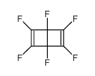 Bicyclo(2.2.0)hexa-2,5-diene, 1,2,3,4,5,6-hexafluoro- Structure
