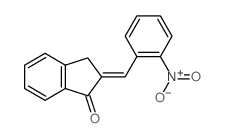 (2E)-2-[(2-nitrophenyl)methylidene]-3H-inden-1-one Structure