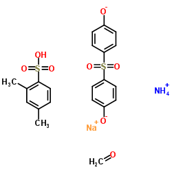 2,4-二甲基苯磺酸、甲醛、4,4’-磺酰双酚的聚合物铵钠盐结构式