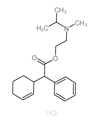 Benzeneacetic acid, a-2-cyclohexen-1-yl-,2-[methyl(1-methylethyl)amino]ethyl ester, hydrochloride (1:1)结构式