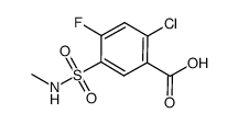 2-chloro-4-fluoro-5-[(methylamino)sulfonyl]benzoic acid Structure