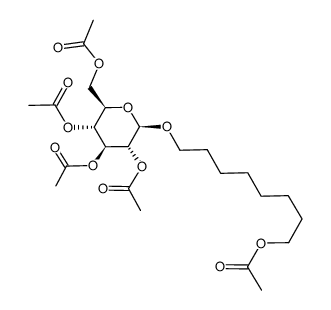 (2R,3R,4S,5R,6R)-2-(acetoxymethyl)-6-((8-acetoxyoctyl)oxy)tetrahydro-2H-pyran-3,4,5-triyl triacetate结构式
