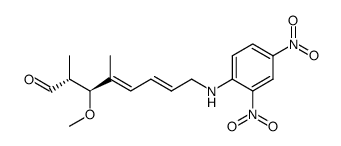 (2R,3S,4E,6E)-8-[(2,4-dinitrophenyl)amino]-3-methoxy-2,4-dimethyl-4,6-octadienal Structure