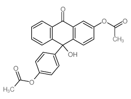 9(10H)-Anthracenone,2-(acetyloxy)-10-[4-(acetyloxy)phenyl]-10-hydroxy- Structure