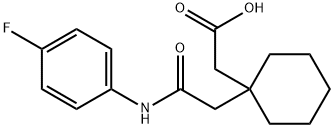 2-(1-(2-((4-Fluorophenyl)amino)-2-oxoethyl)cyclohexyl)acetic acid Structure