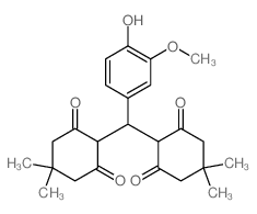 2-[(4,4-dimethyl-2,6-dioxo-cyclohexyl)-(4-hydroxy-3-methoxy-phenyl)methyl]-5,5-dimethyl-cyclohexane-1,3-dione结构式