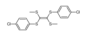 (E)-1,2-bis((4-chlorophenyl)thio)-1,2-bis(methylthio)ethene Structure