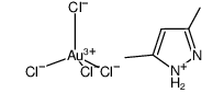 3,5-dimethyl-1H-pyrazol-1-ium tetrachloroaurate(III) Structure