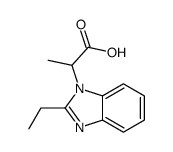 (9ci)-2-乙基-alpha-甲基-1H-苯并咪唑-1-乙酸结构式