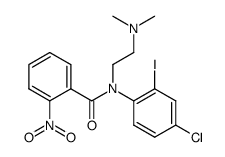 N-(4-chloro-2-iodo-phenyl)-N-(2-dimethylamino-ethyl)-2-nitro-benzamide结构式